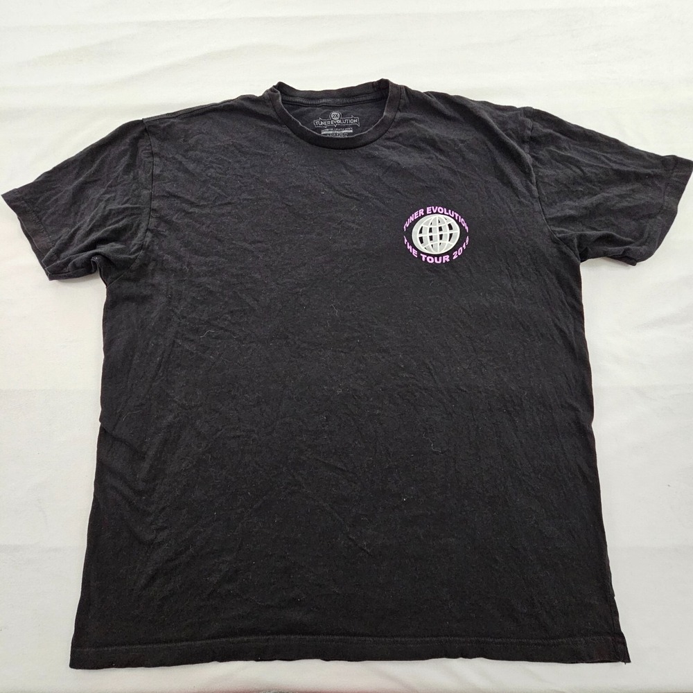 Tuner Evolution Tour 2019 Black Short Sleeve Cotton T-Shirt Men's 2XL